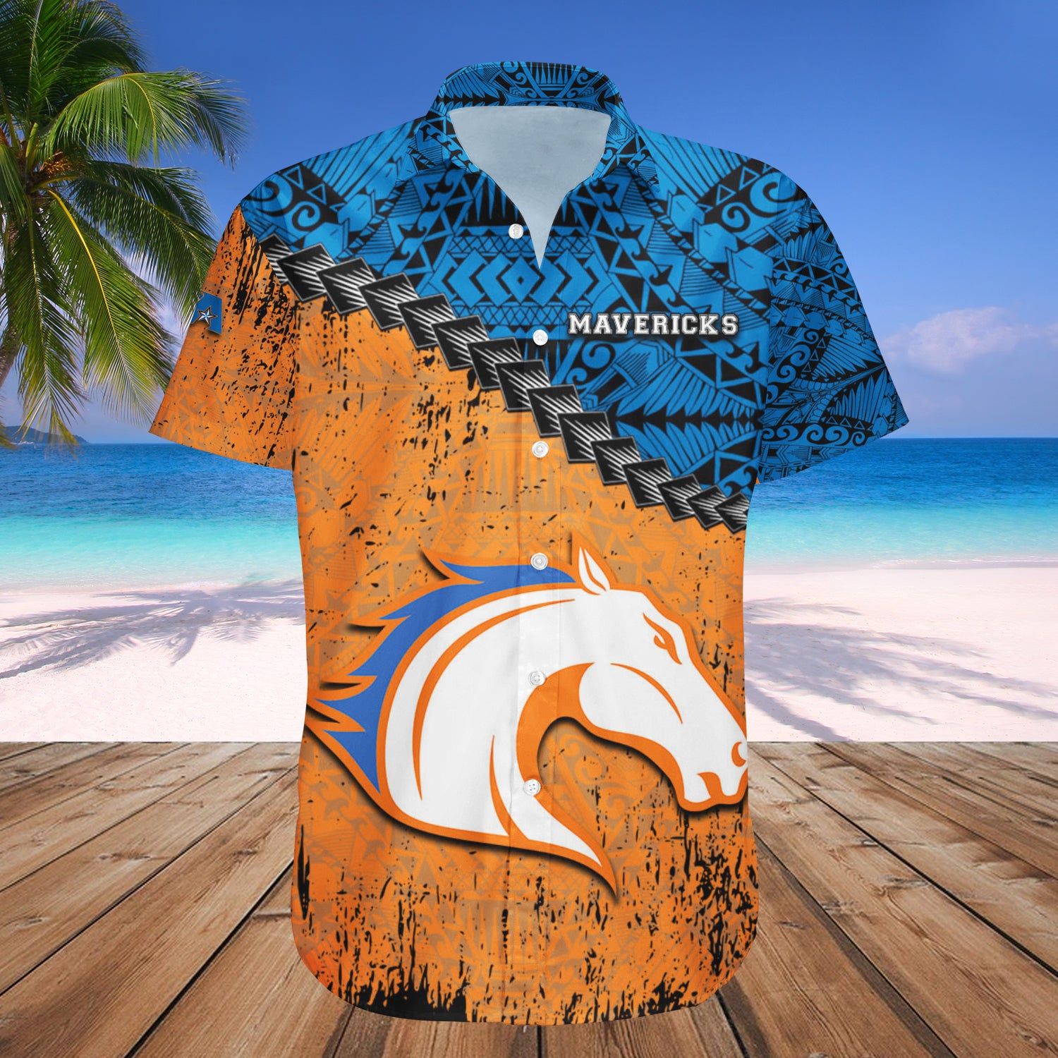 Texas-Arlington Mavericks Hawaii Shirt Grunge Polynesian Tattoo – NCAA