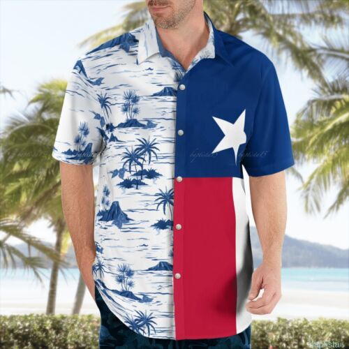 Texas Coconut Short-Sleeve Trendy Hawaiian Shirt For Fan Men Lover Style Texas Coconut Short-Sleeve Trendy Hawaiian Shirt For Fan Men Lover Style