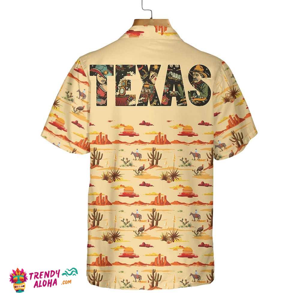 Texas Cowboy Cactus Texas Hawaiian Shirt, Vintage Texas Shirt For Texas Lovers