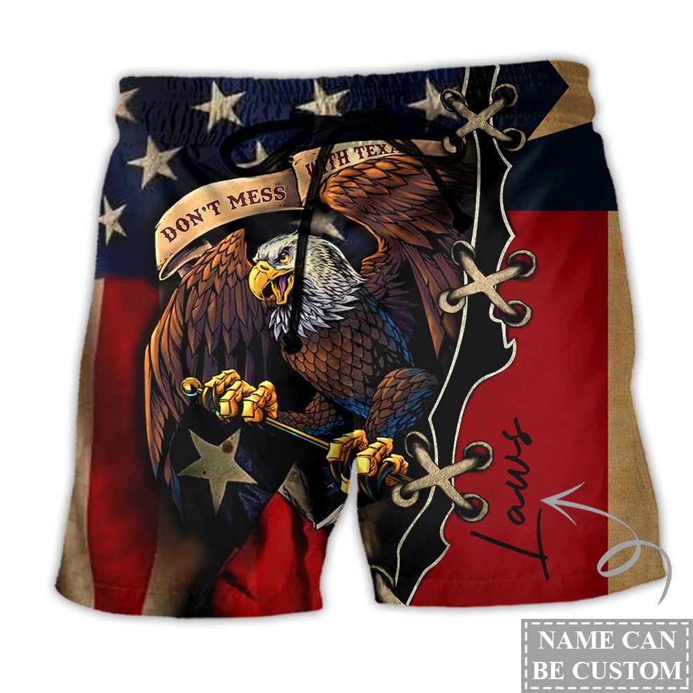 Texas Eagle Peace Life Style Personalized Trendy Aloha Hawaiian Beach Shorts Texas Eagle Peace Life Style Personalized Trendy Aloha Hawaiian Beach Shorts