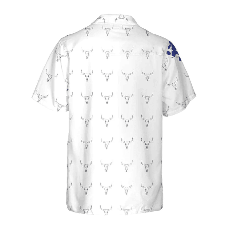 Texas Flag Longhorn Pattern Trendy Hawaiian Shirt, Unique Texas Shirt, Gift For Texas Lovers