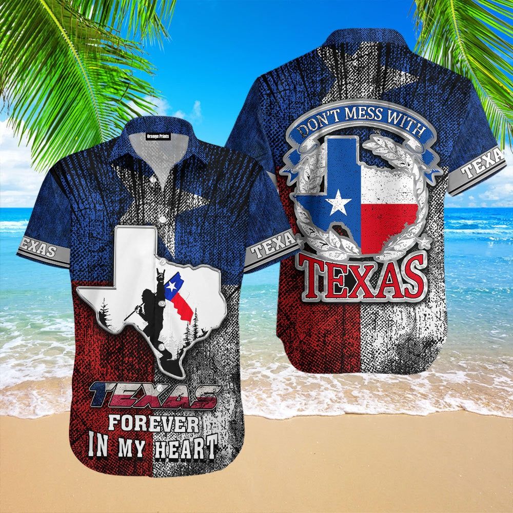 Texas Forever In My Heart Aloha Hawaiian Shirts For Men & For Women |