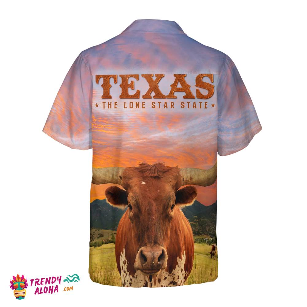Texas Longhorn Bull Hawaiian Shirt, Unique Texas Shirt For Texas Lovers