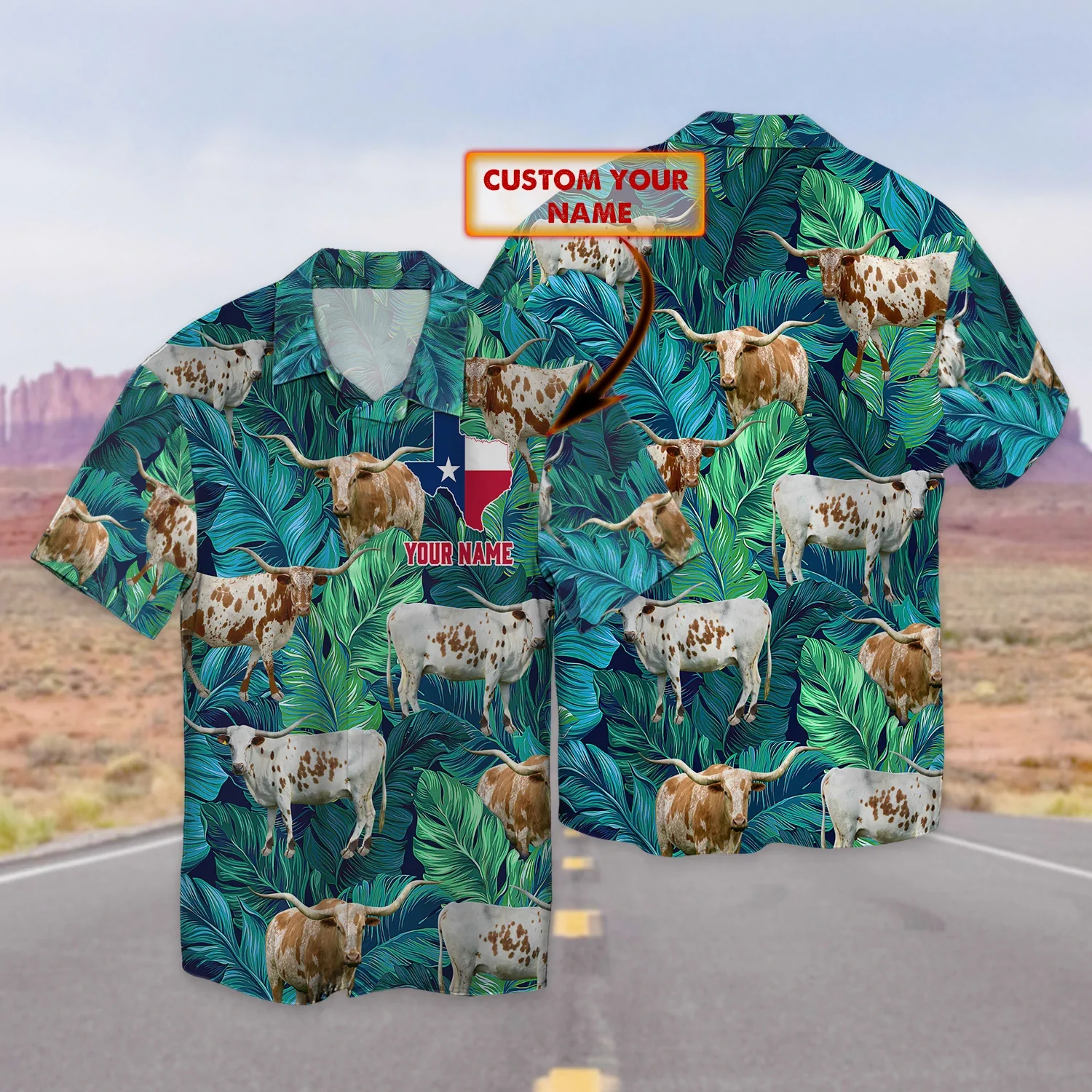 Texas Longhorn Cow Hawaiin Shirt, Cow Aloha Shirt For Men, Vintage Hawaii T-Shirt Texas Longhorn Cow Hawaiin Shirt, Cow Aloha Shirt For Men, Vintage Hawaii T-Shirt