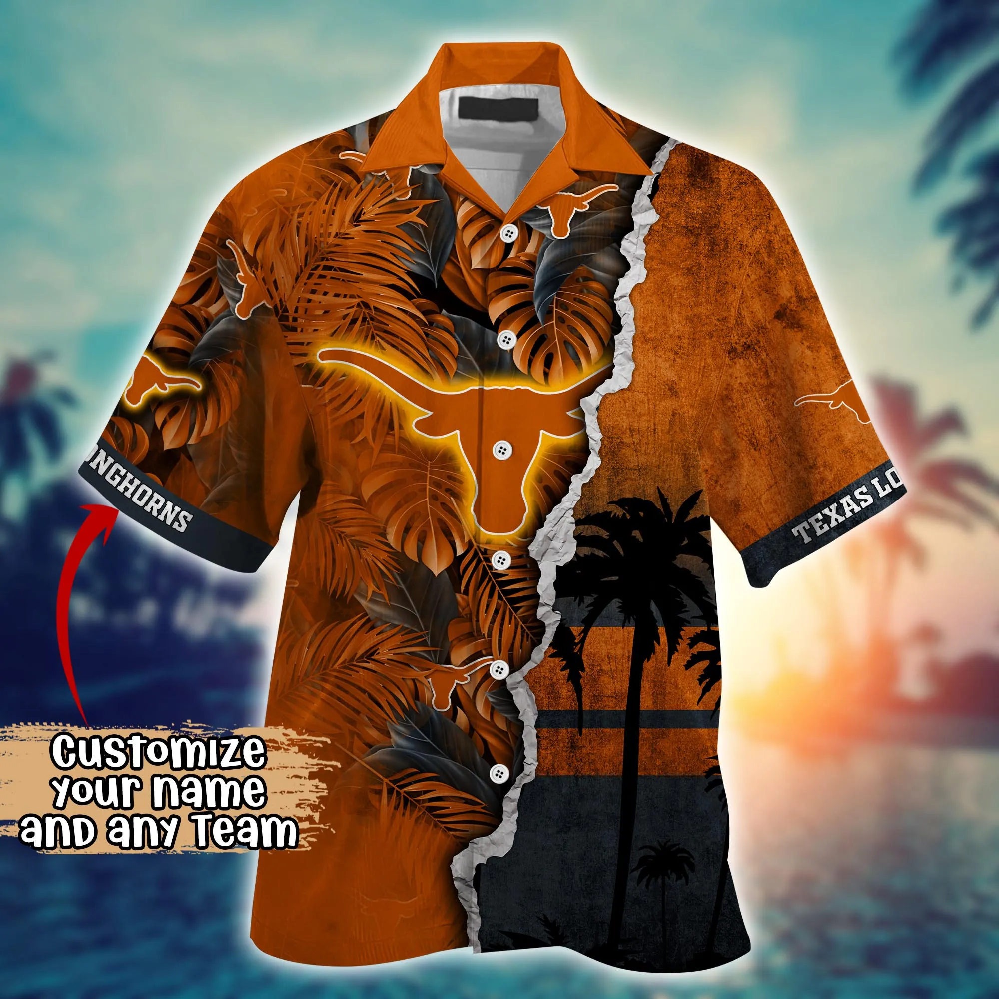 Texas Longhorns NCAA Hawaiian Shirt Custom Summer Camps Aloha Shirt