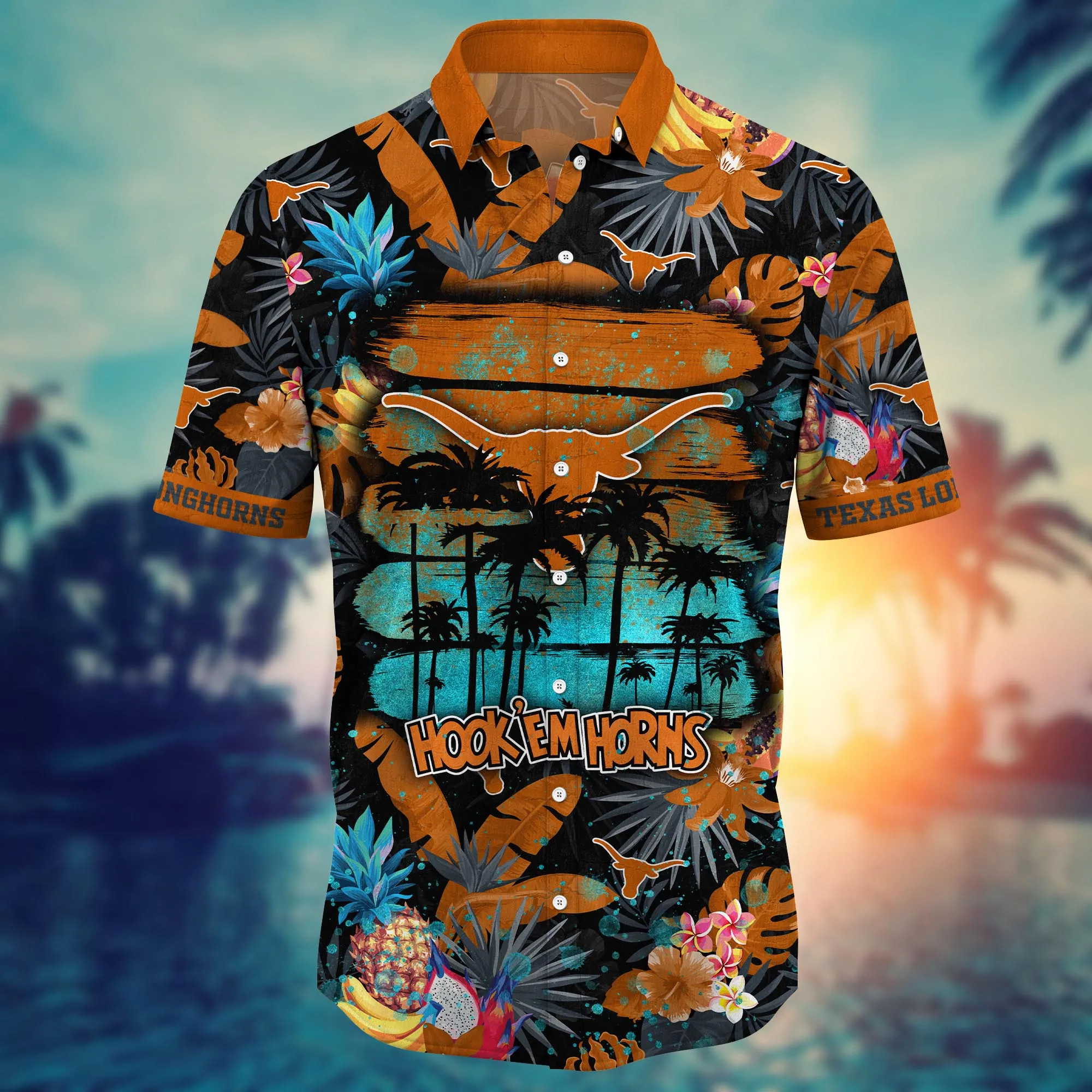 Texas Longhorns NCAA Hawaiian Shirt Daylighttime Aloha Shirt