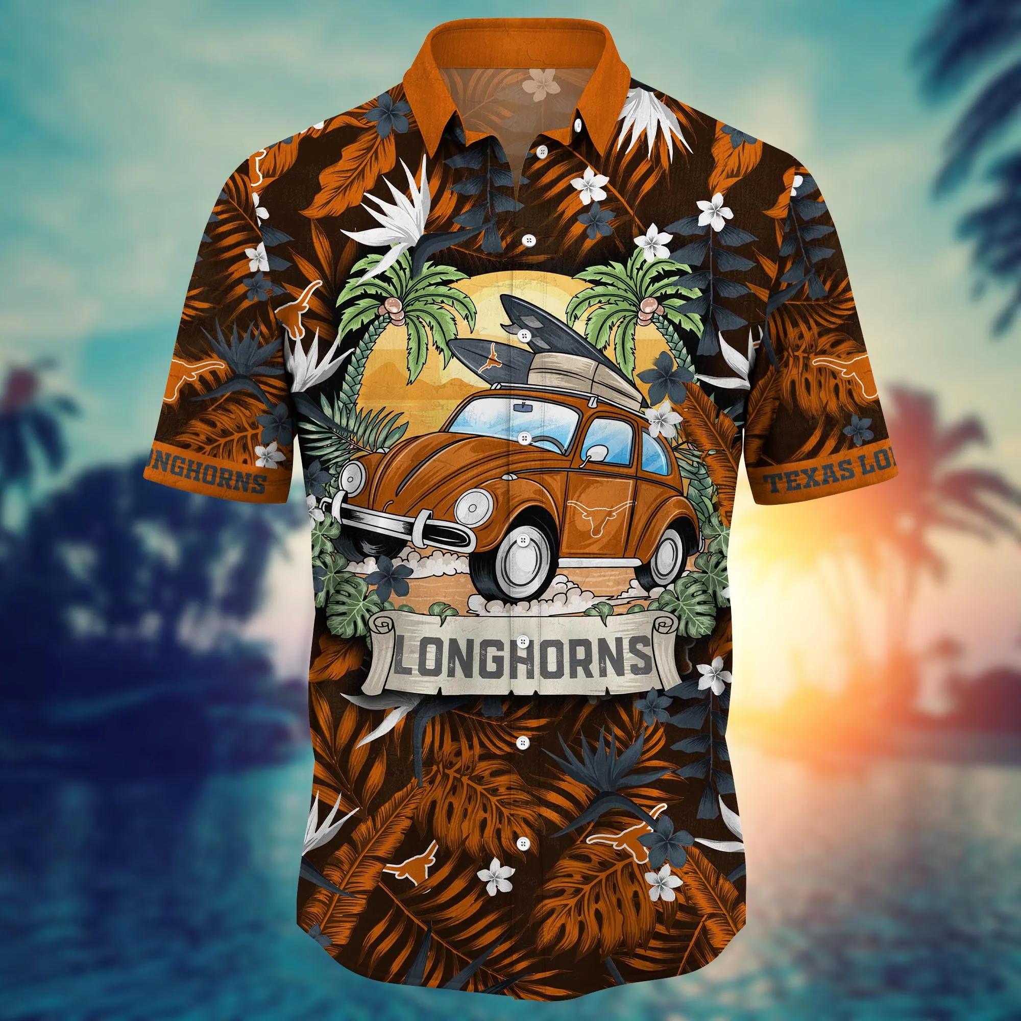 Texas Longhorns NCAA Hawaiian Shirt Fresh Mowed Lawnstime Aloha Shirt