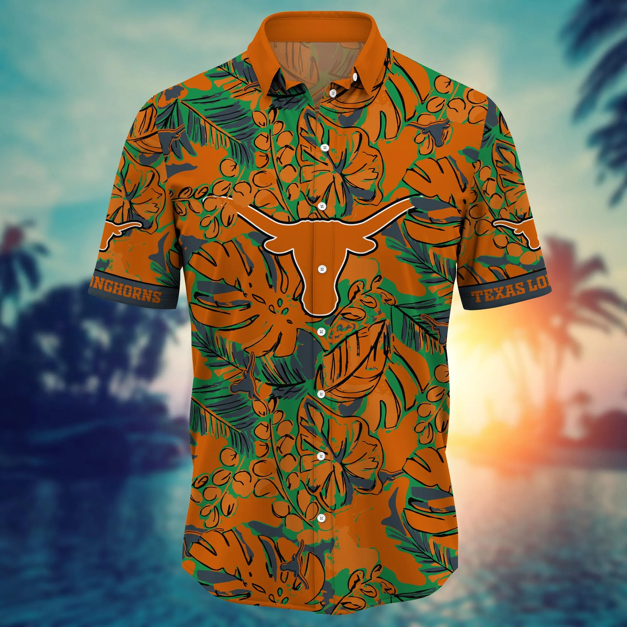 Texas Longhorns NCAA Hawaiian Shirt Hammocks Aloha Shirt