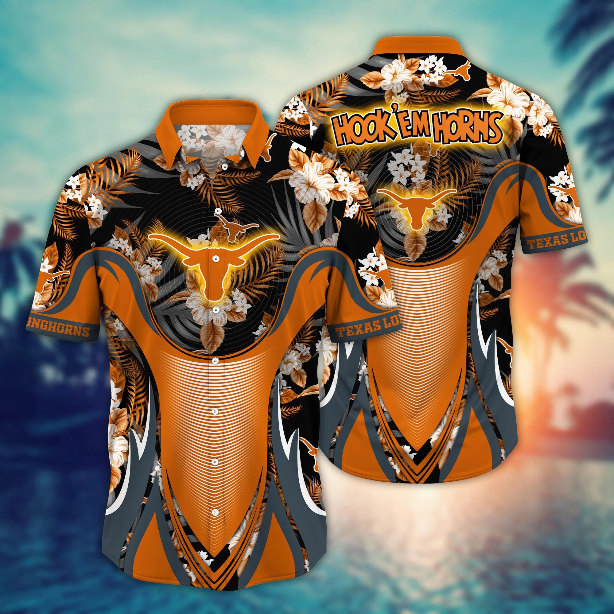Texas Longhorns NCAA Hawaiian Shirt Heat Aloha Shirt Texas Longhorns NCAA Hawaiian Shirt Heat Aloha Shirt