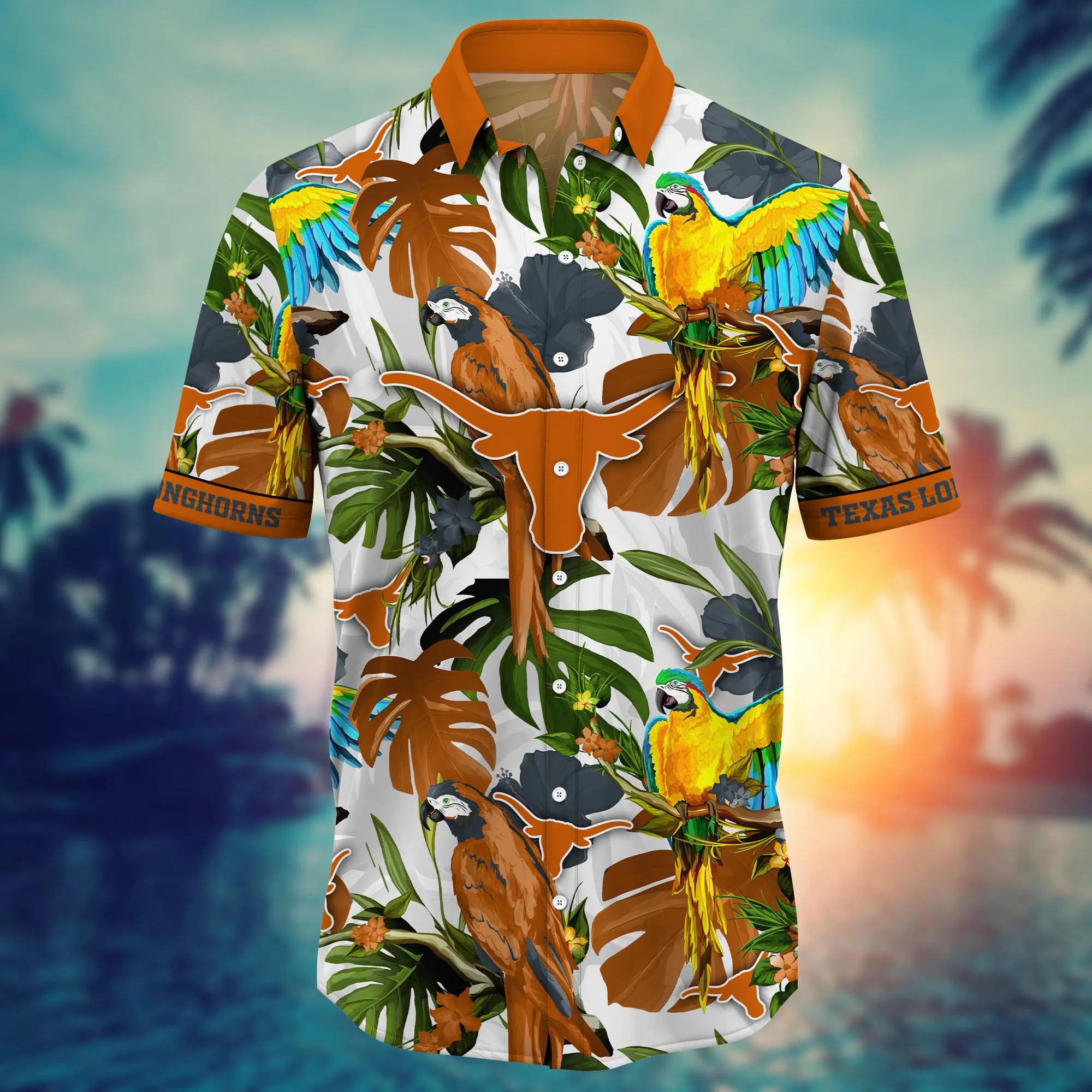 Texas Longhorns NCAA Hawaiian Shirt Heattime Aloha Shirt