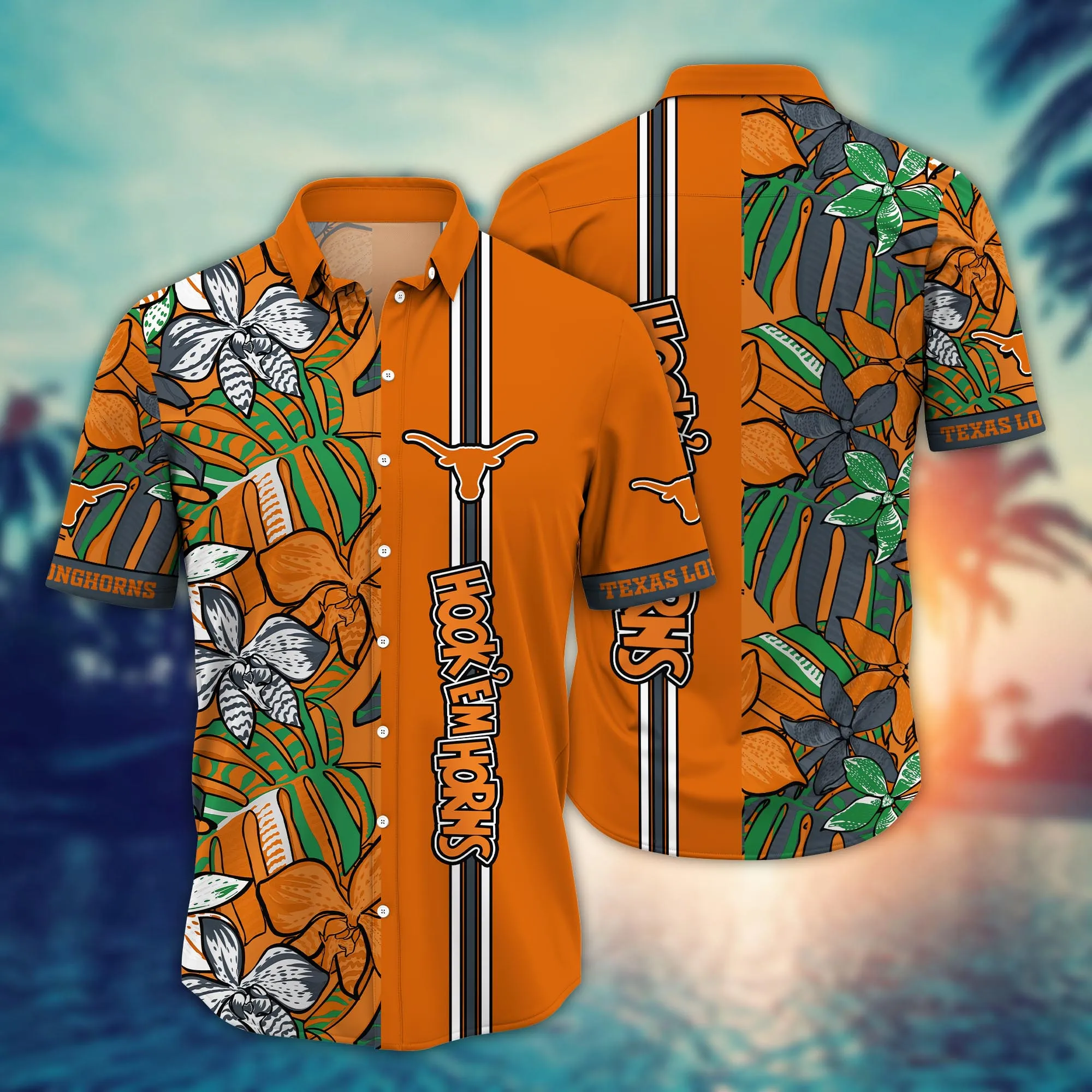 Texas Longhorns NCAA Hawaiian Shirt July Aloha Shirt