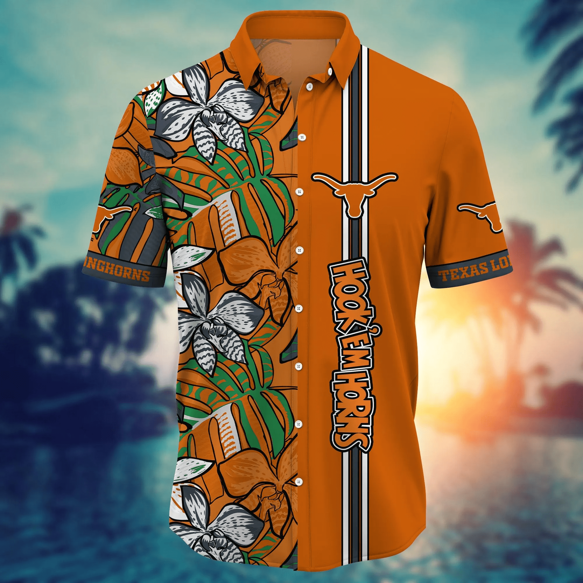 Texas Longhorns NCAA Hawaiian Shirt July Aloha Shirt