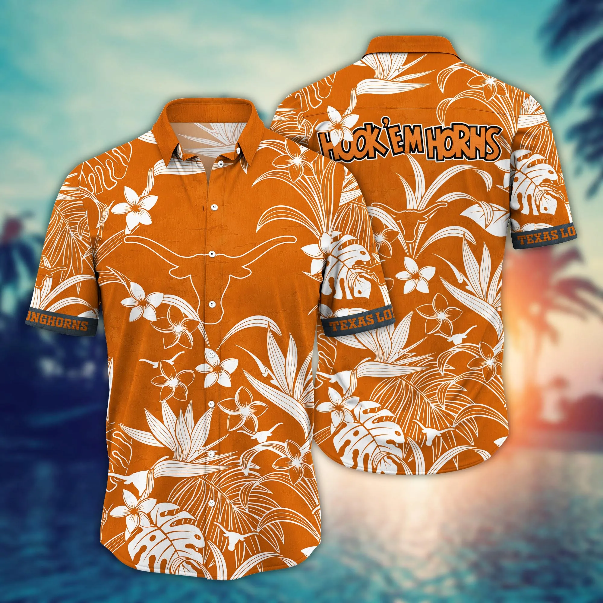 Texas Longhorns NCAA Hawaiian Shirt Sandalstime Aloha Shirt Texas Longhorns NCAA Hawaiian Shirt Sandalstime Aloha Shirt