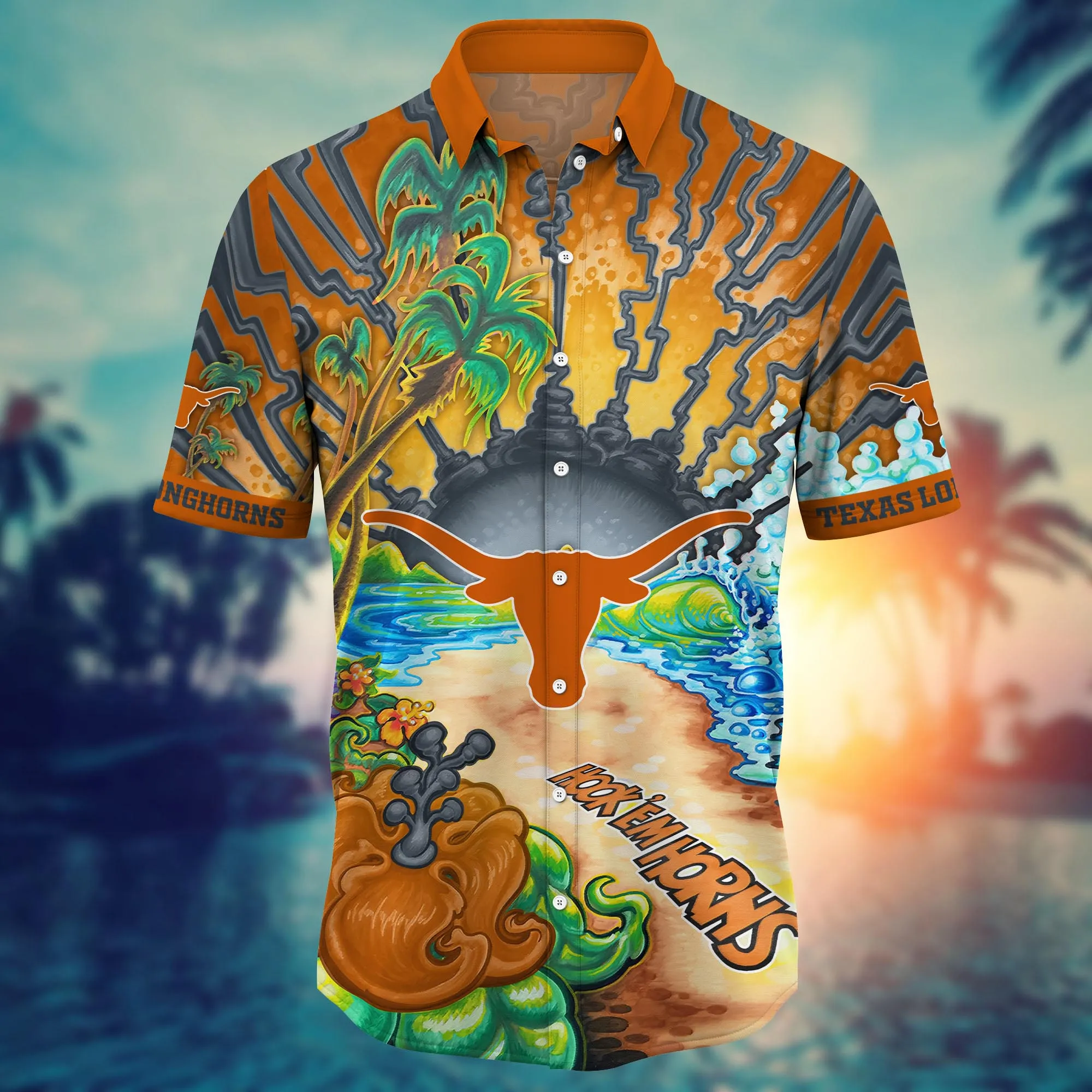 Texas Longhorns NCAA Hawaiian Shirt Solsticetime Aloha Shirt