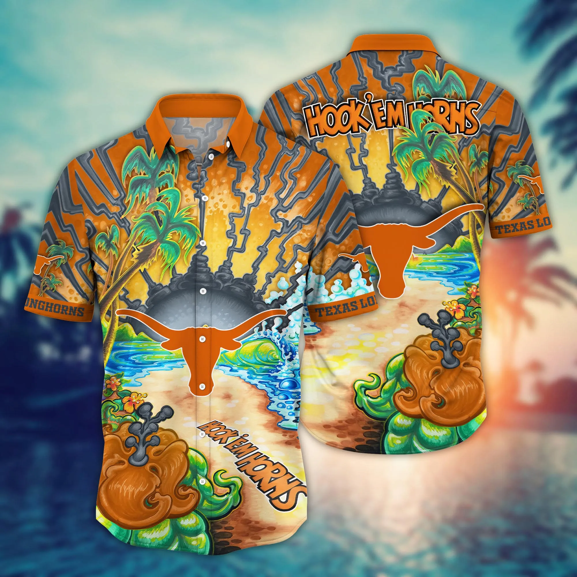 Texas Longhorns NCAA Hawaiian Shirt Solsticetime Aloha Shirt Texas Longhorns NCAA Hawaiian Shirt Solsticetime Aloha Shirt