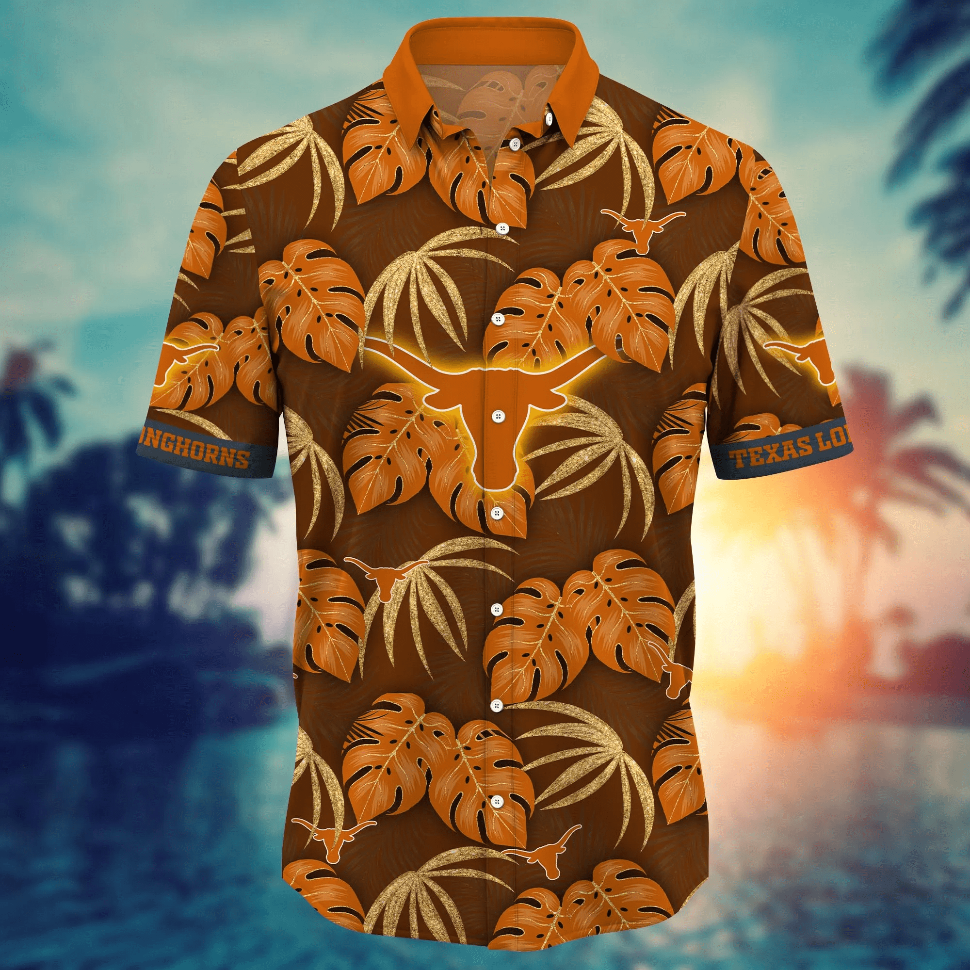 Texas Longhorns NCAA Hawaiian Shirt Sun-Drenched Aloha Shirt