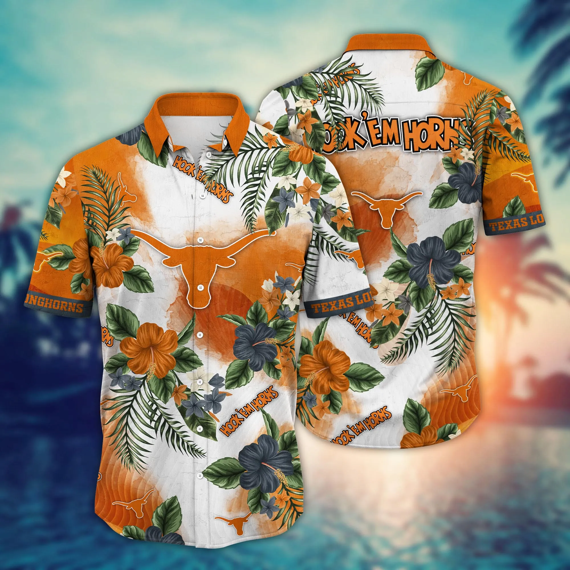 Texas Longhorns NCAA Hawaiian Shirt Swimsuitstime Aloha Shirt Texas Longhorns NCAA Hawaiian Shirt Swimsuitstime Aloha Shirt