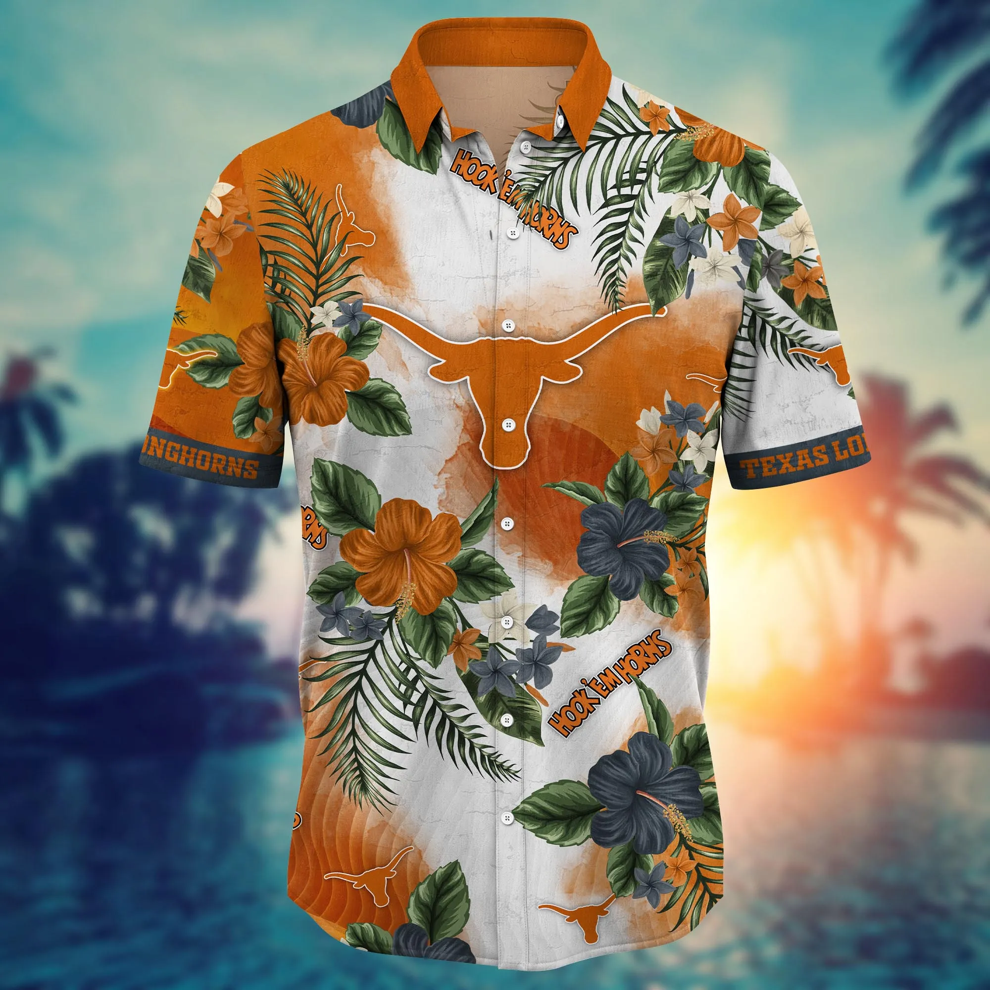 Texas Longhorns NCAA Hawaiian Shirt Swimsuitstime Aloha Shirt