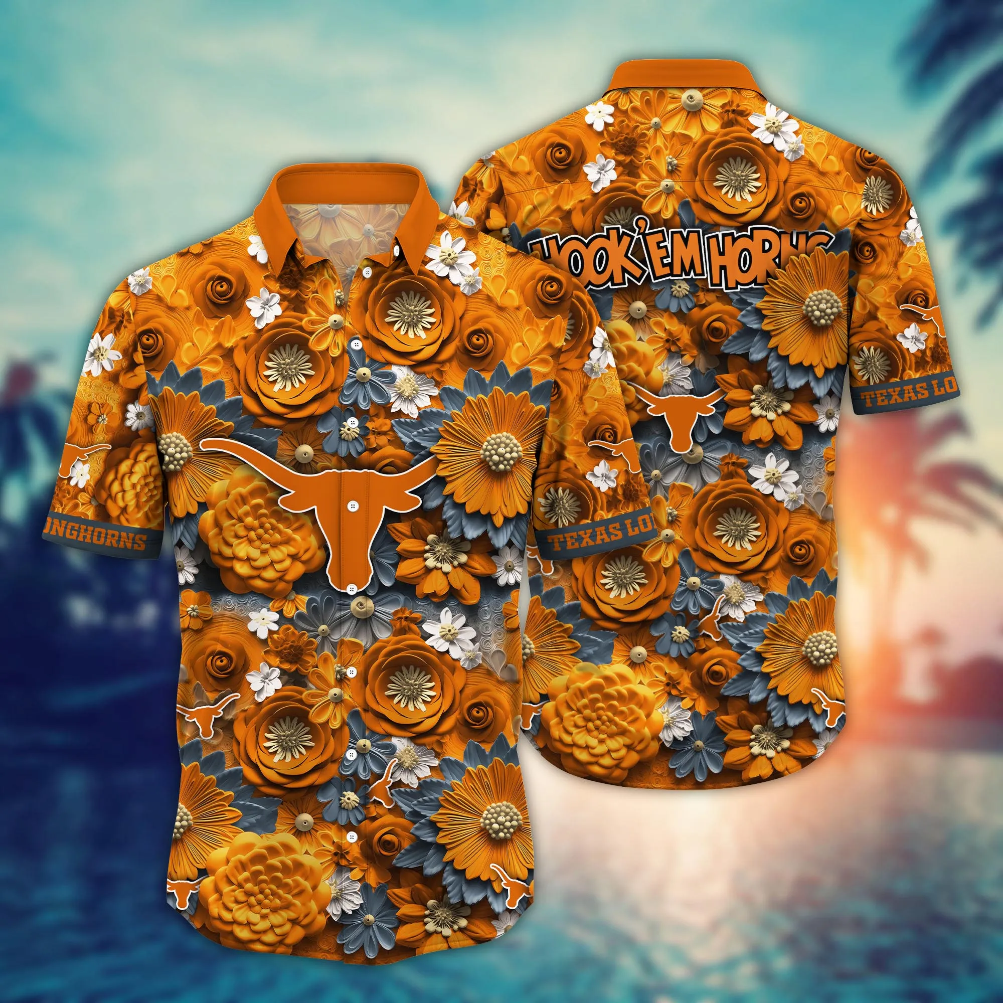 Texas Longhorns NCAA Hawaiian Shirt Trending For This Summer Customize Shirt Any Team