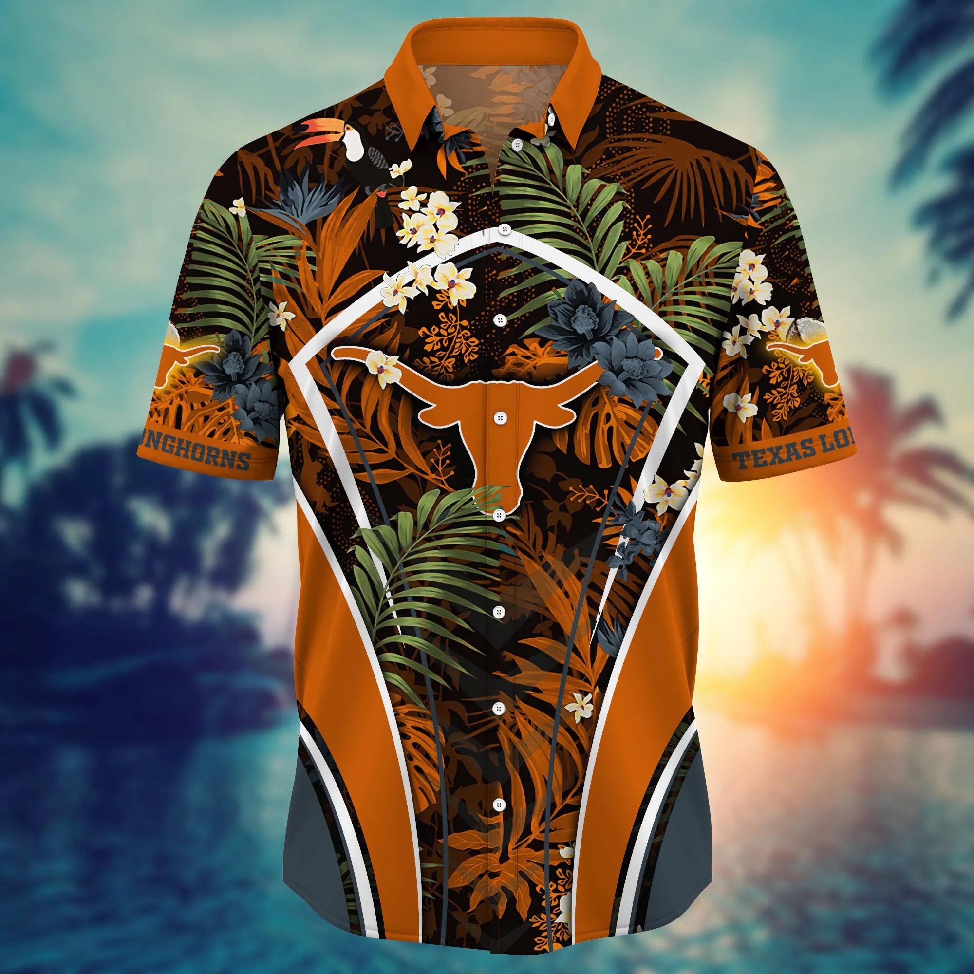 Texas Longhorns NCAA Hawaiian Shirt Warm Nights Aloha Shirt
