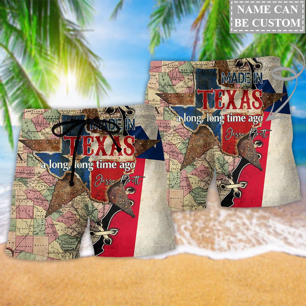 Texas Love Your Life Personalized Trendy Aloha Hawaiian Beach Shorts