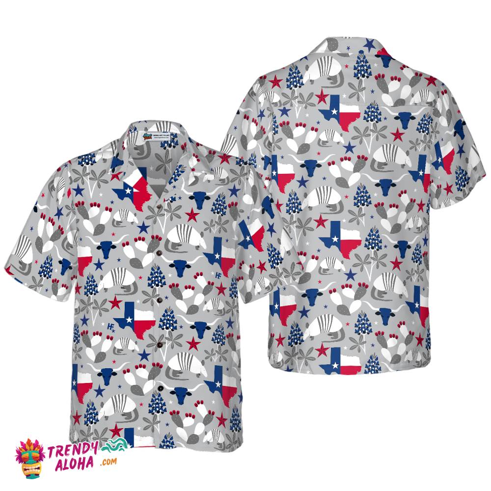 Texas Pattern Hawaiian Shirt 1