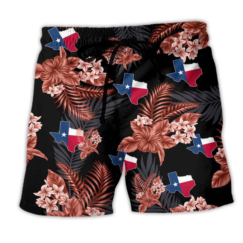Texas Peace Life Style Tropical Floral Trendy Aloha Hawaiian Beach Shorts Texas Peace Life Style Tropical Floral Trendy Aloha Hawaiian Beach Shorts