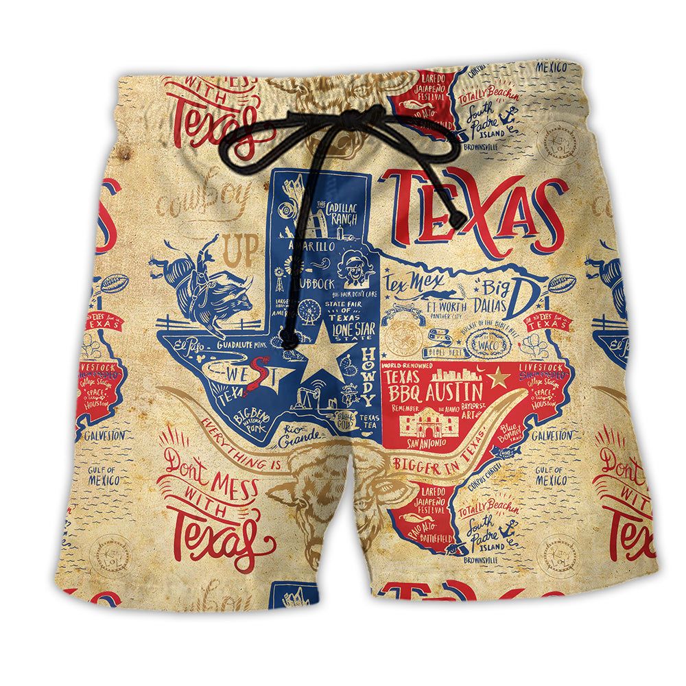 Texas Peace Life Vintage Style Trendy Aloha Hawaiian Beach Shorts Texas Peace Life Vintage Style Trendy Aloha Hawaiian Beach Shorts