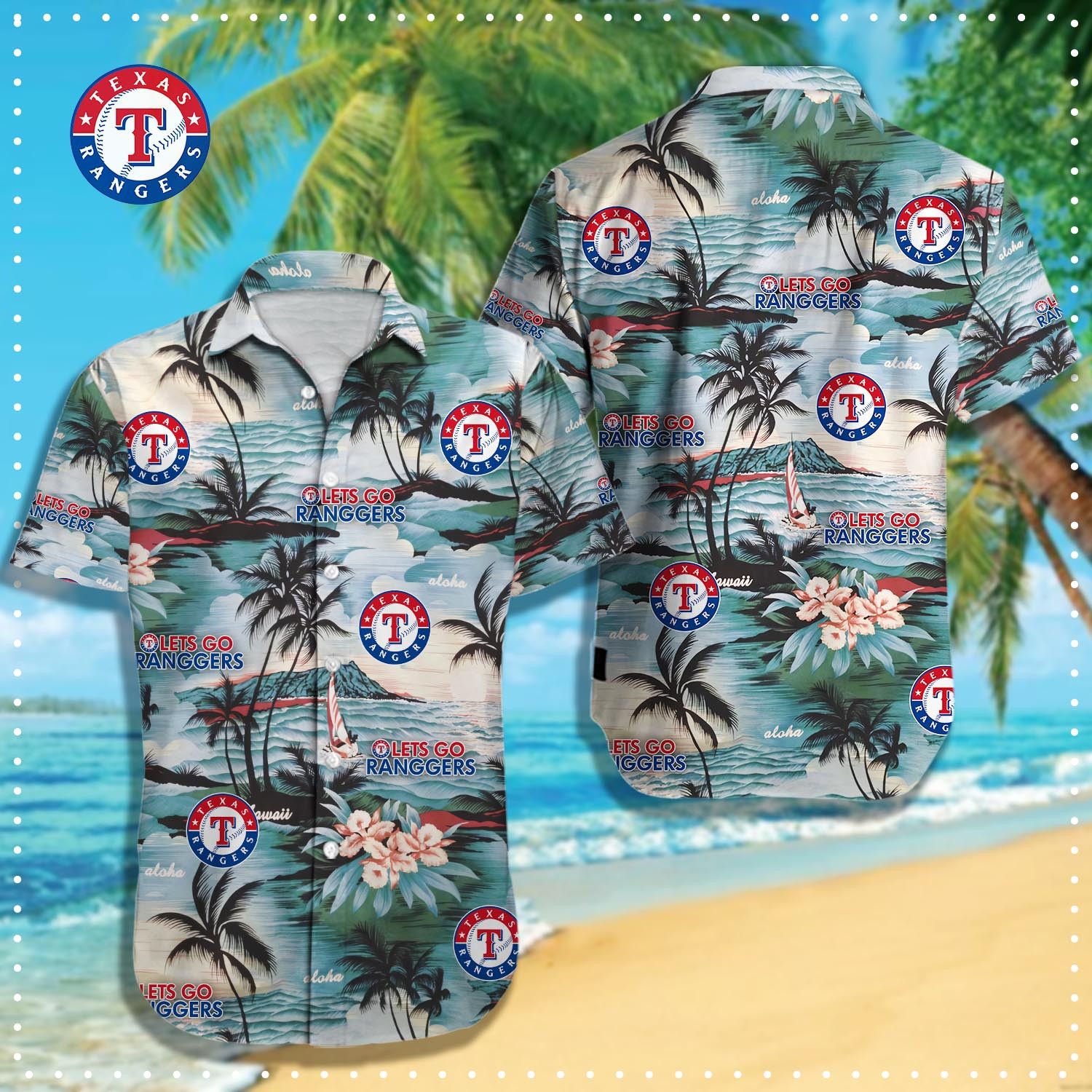Texas Rangers Limited Edition Paradise Aloha Shirt Trendy Aloha