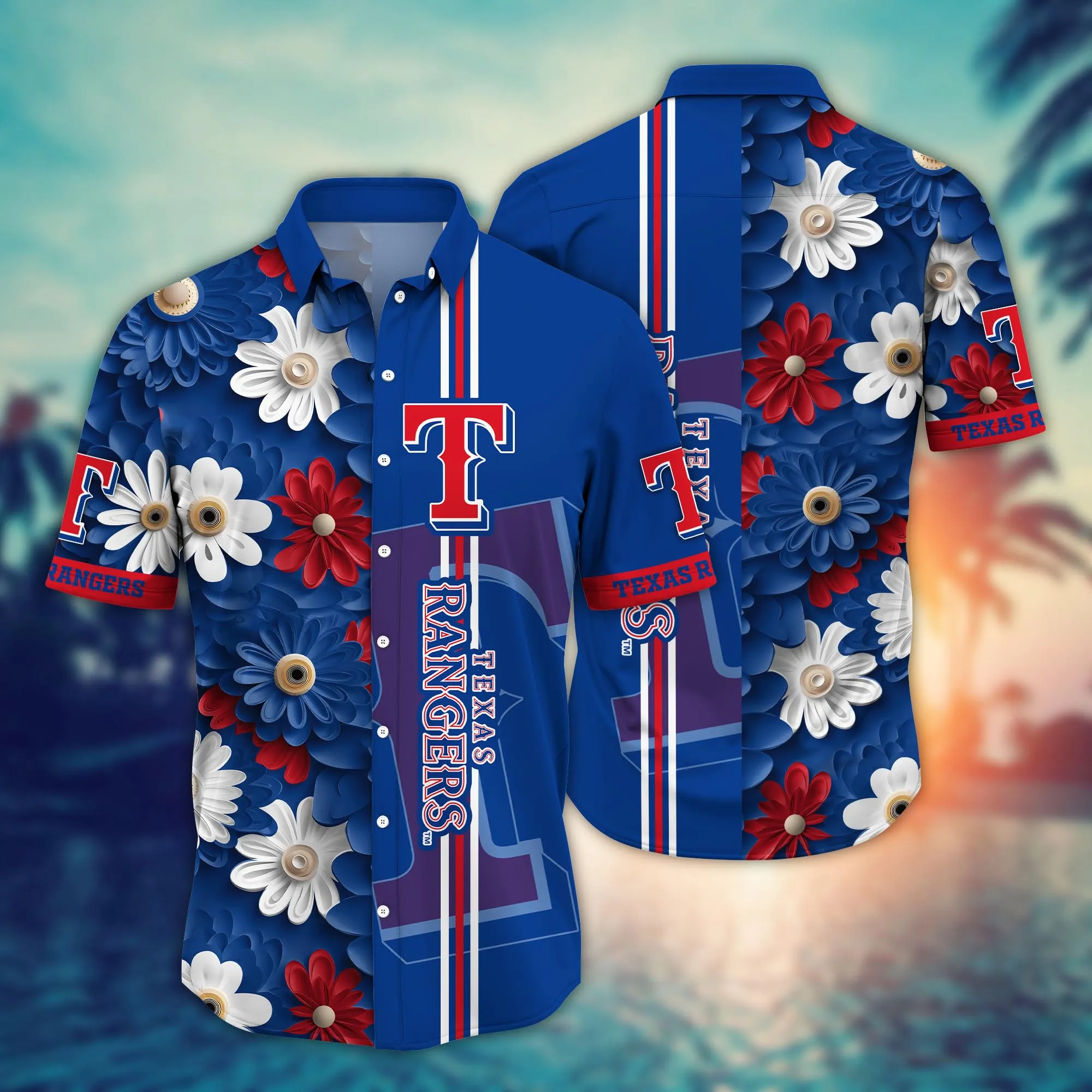 Texas Rangers MLB Hawaiian Shirt Festivals Aloha Shirt