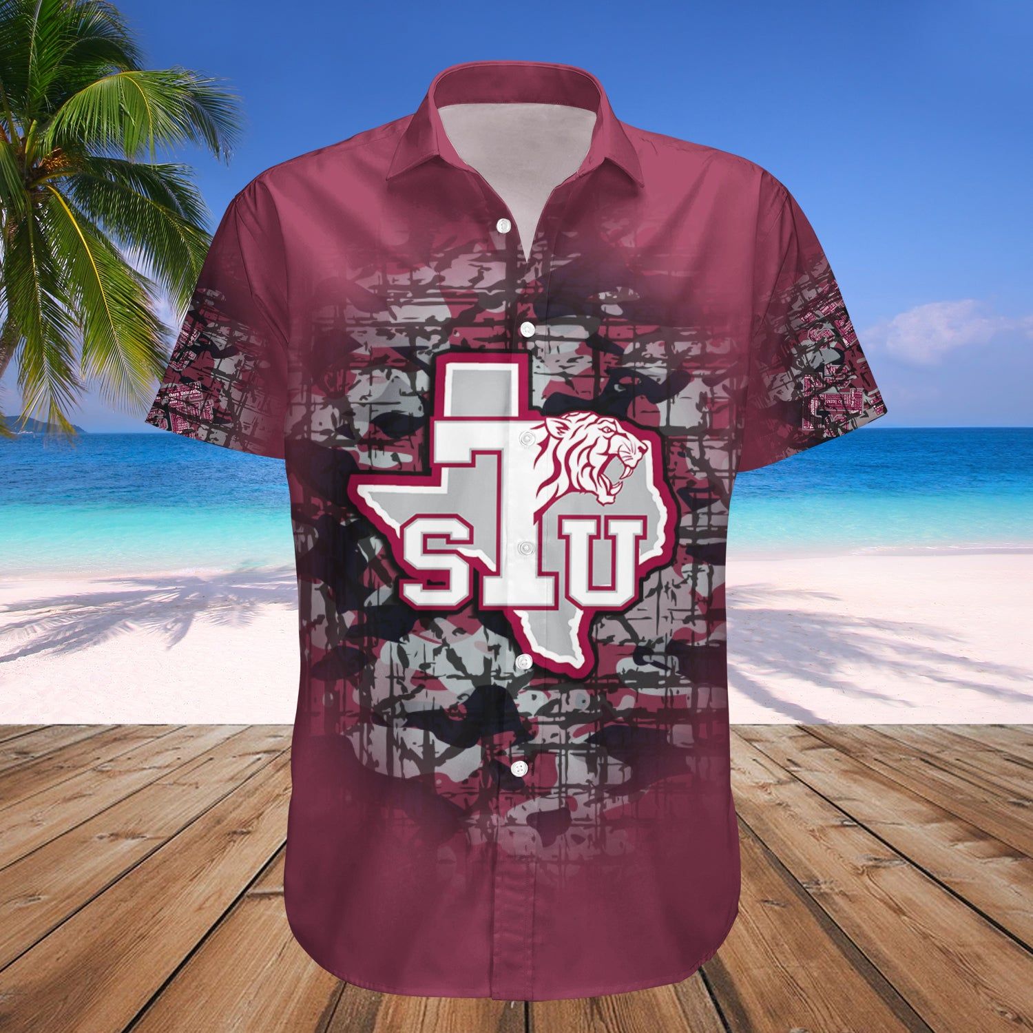 Texas Southern Tigers Hawaii Shirt Camouflage Vintage – NCAA