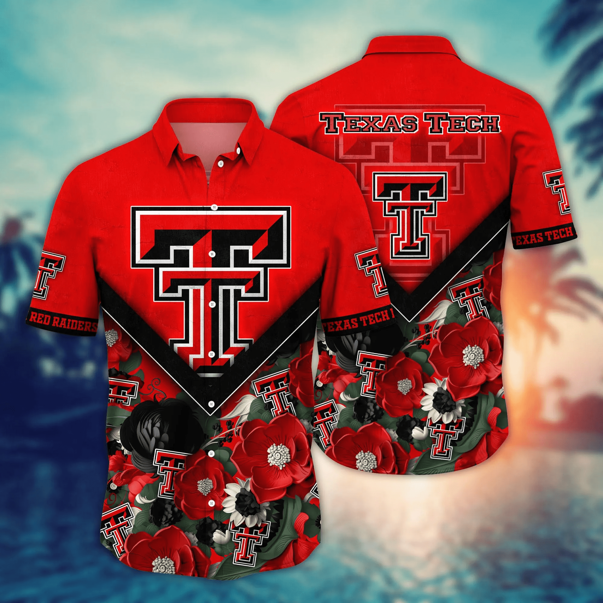 Texas Tech Red Raiders NCAA Hawaiian Shirt Custom Vacation Spots Aloha Shirt