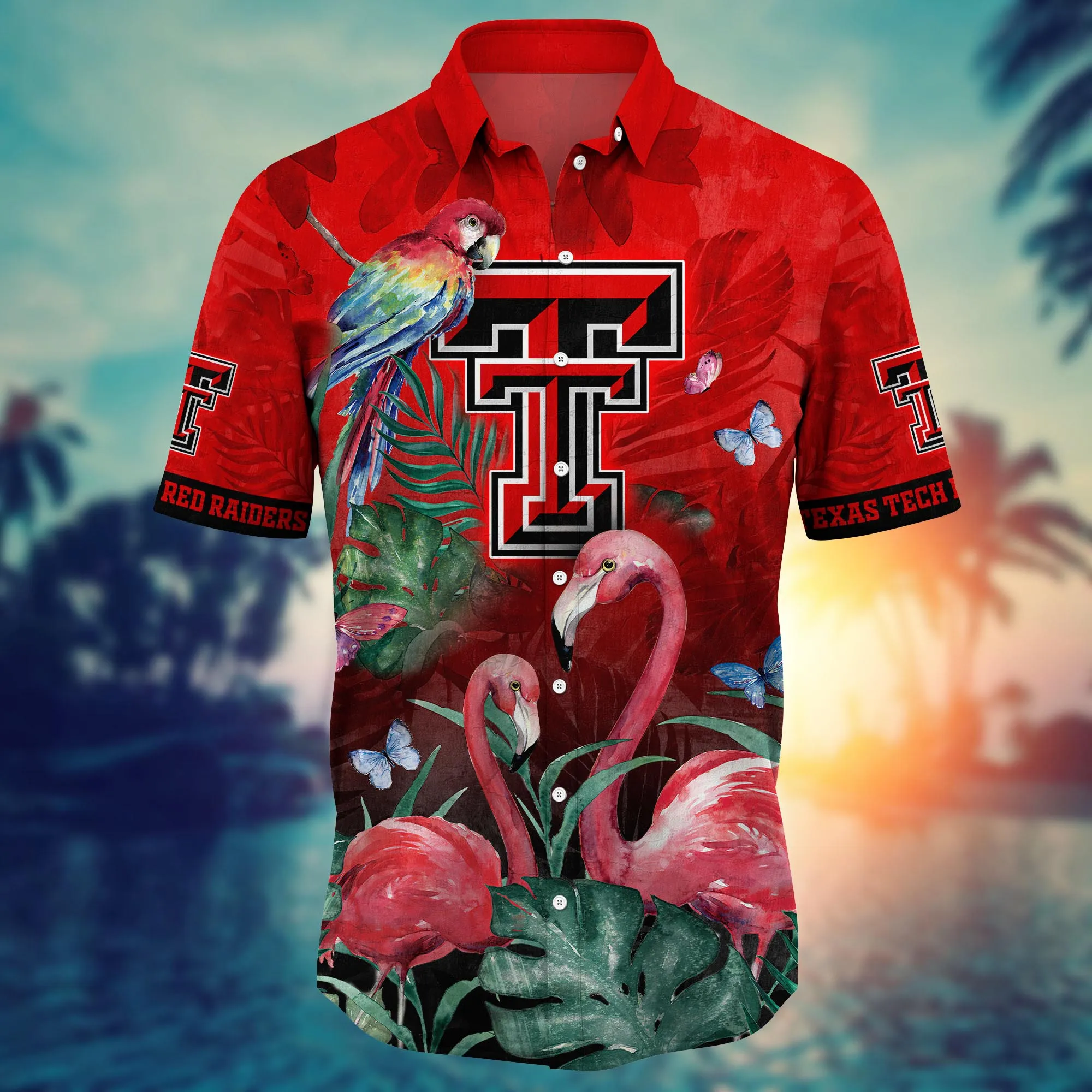 Texas Tech Red Raiders NCAA Hawaiian Shirt Lush Greenery Aloha Shirt