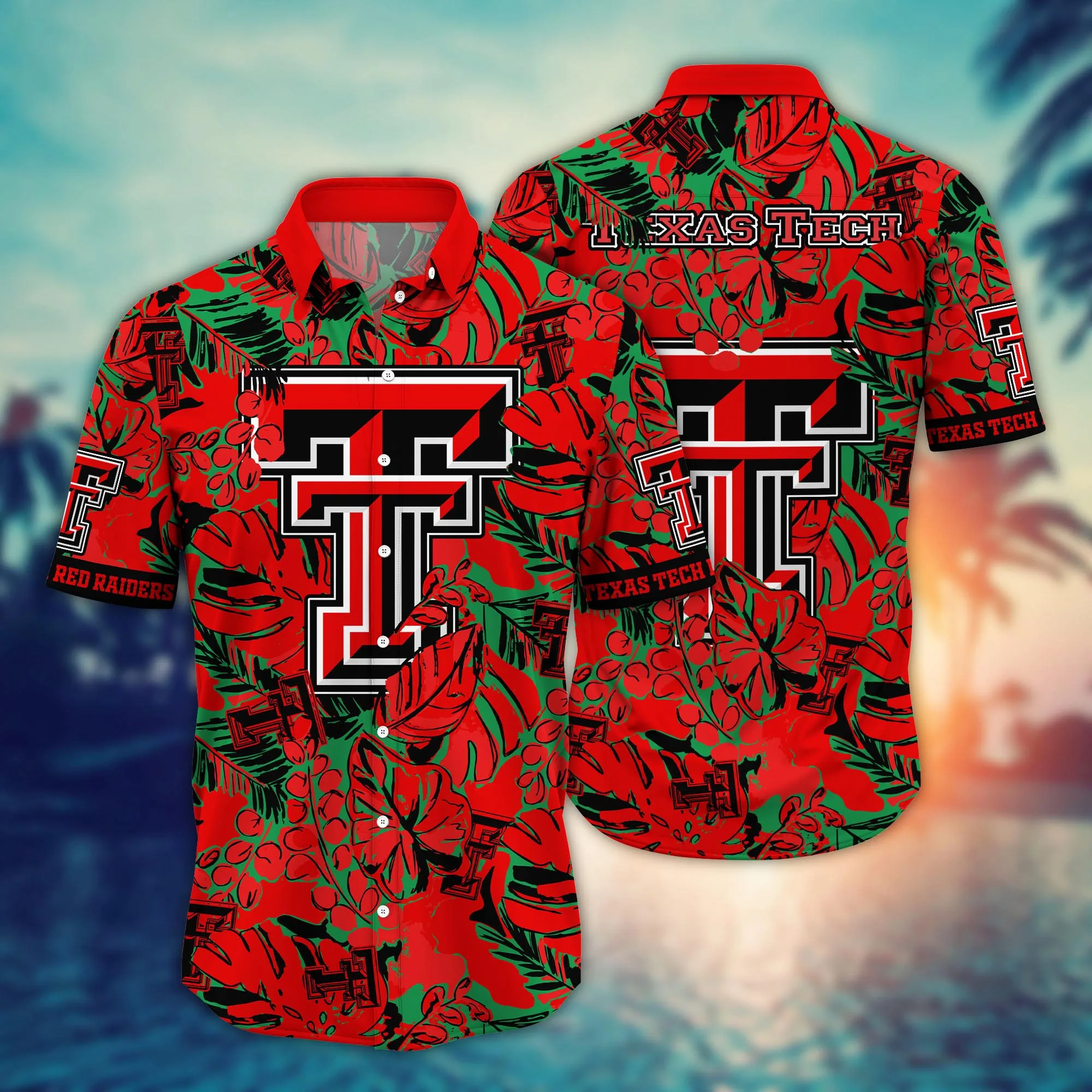 Texas Tech Red Raiders NCAA Hawaiian Shirt Sun-Soaked Cup Tie Shirts