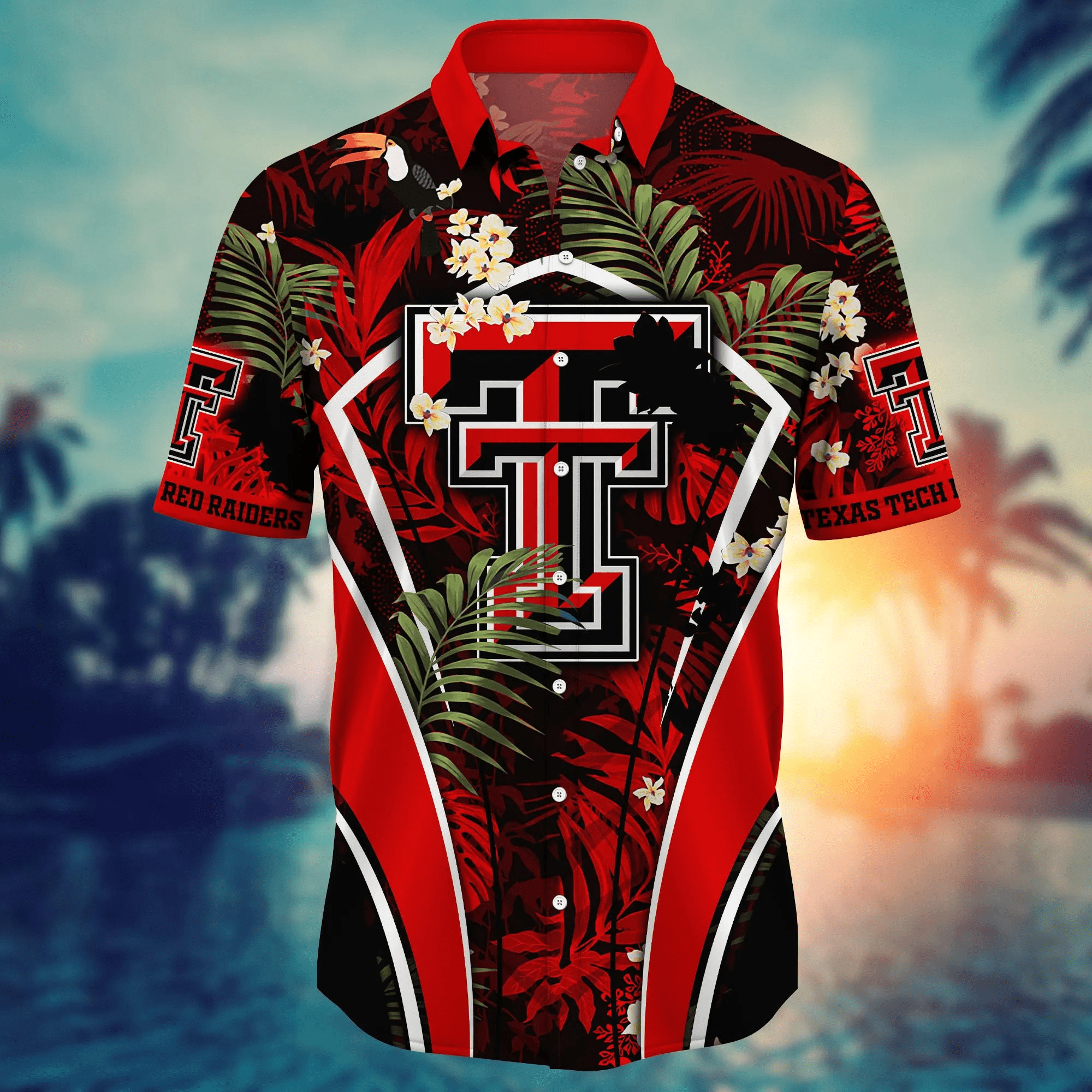 Texas Tech Red Raiders NCAA Hawaiian Shirt Sun-Soaked Training Game Shirts