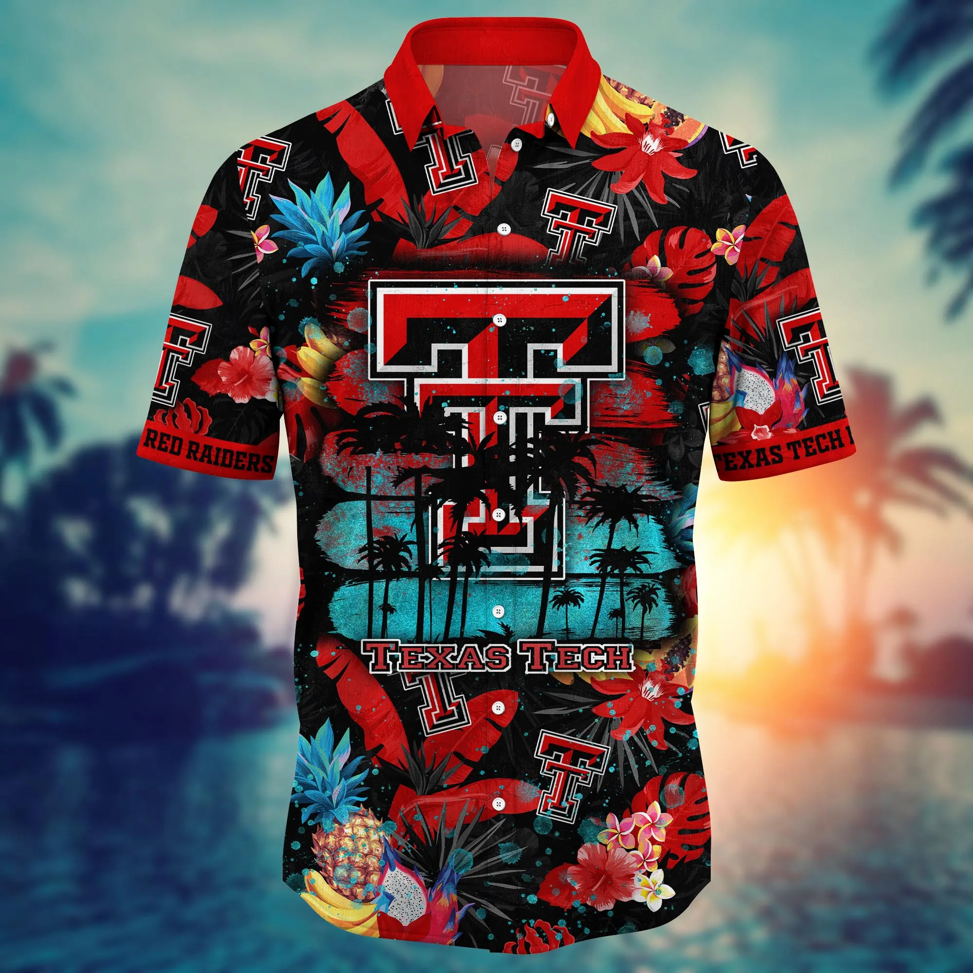 Texas Tech Red Raiders NCAA Hawaiian Shirt Sun-Soakedtime Aloha Shirt