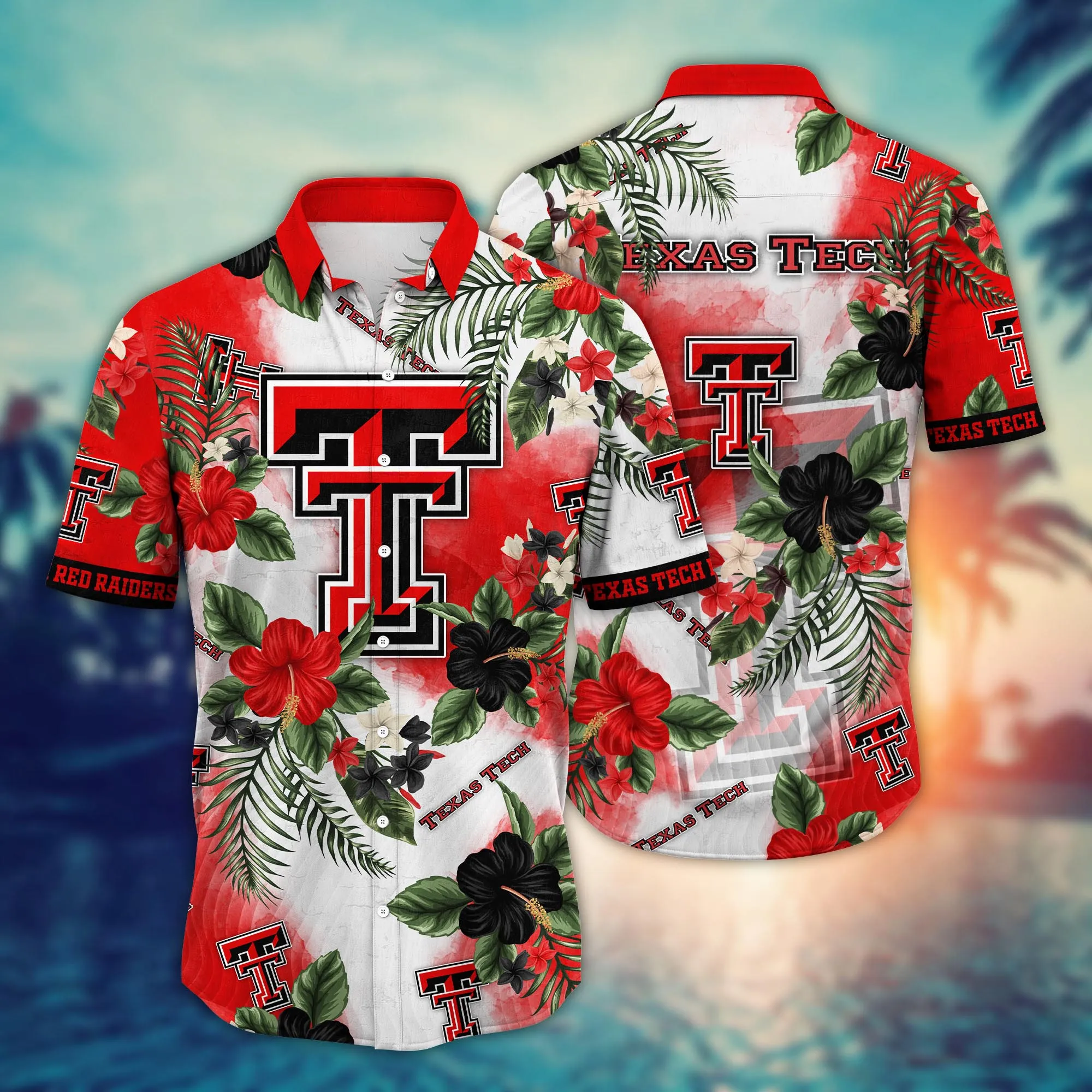 Texas Tech Red Raiders NCAA Hawaiian Shirt Sunglassestime Aloha Shirt
