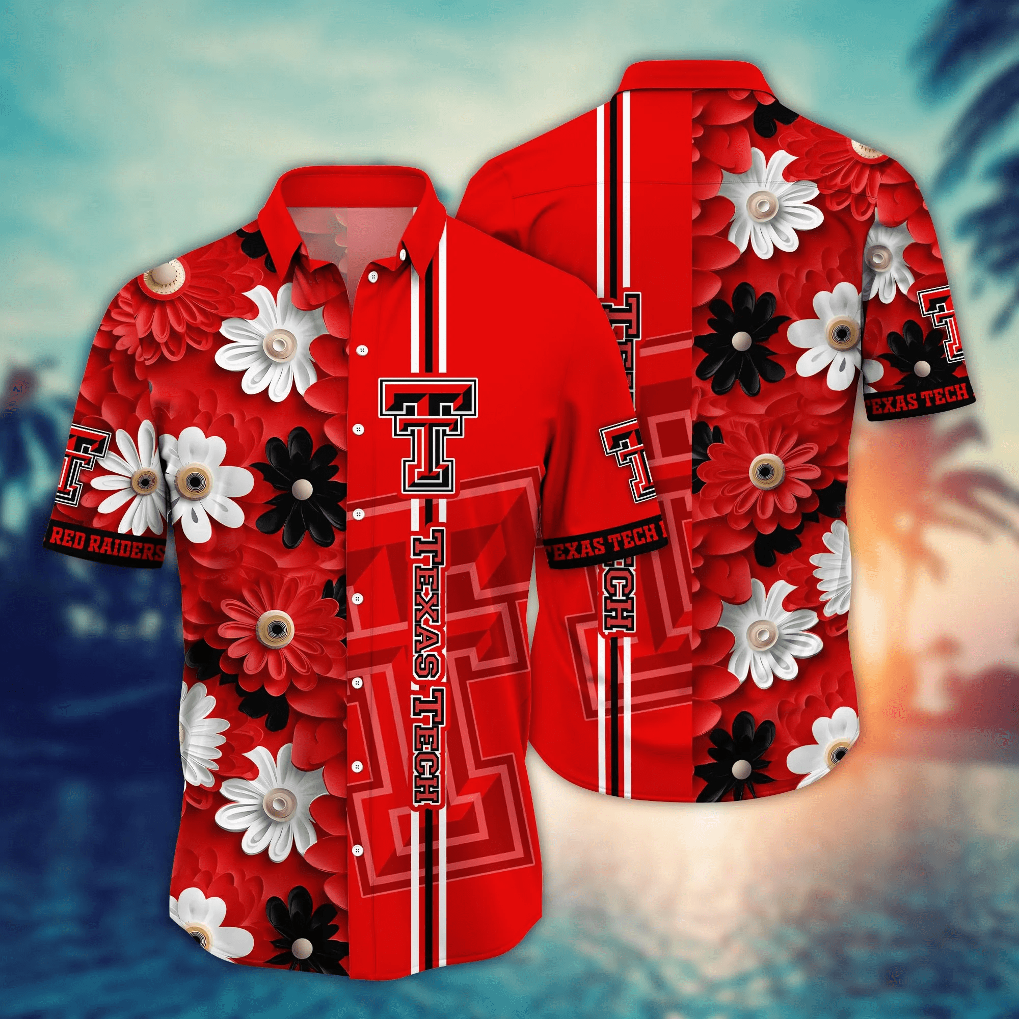 Texas Tech Red Raiders NCAA Hawaiian Shirt Vacation Time Aloha Shirt