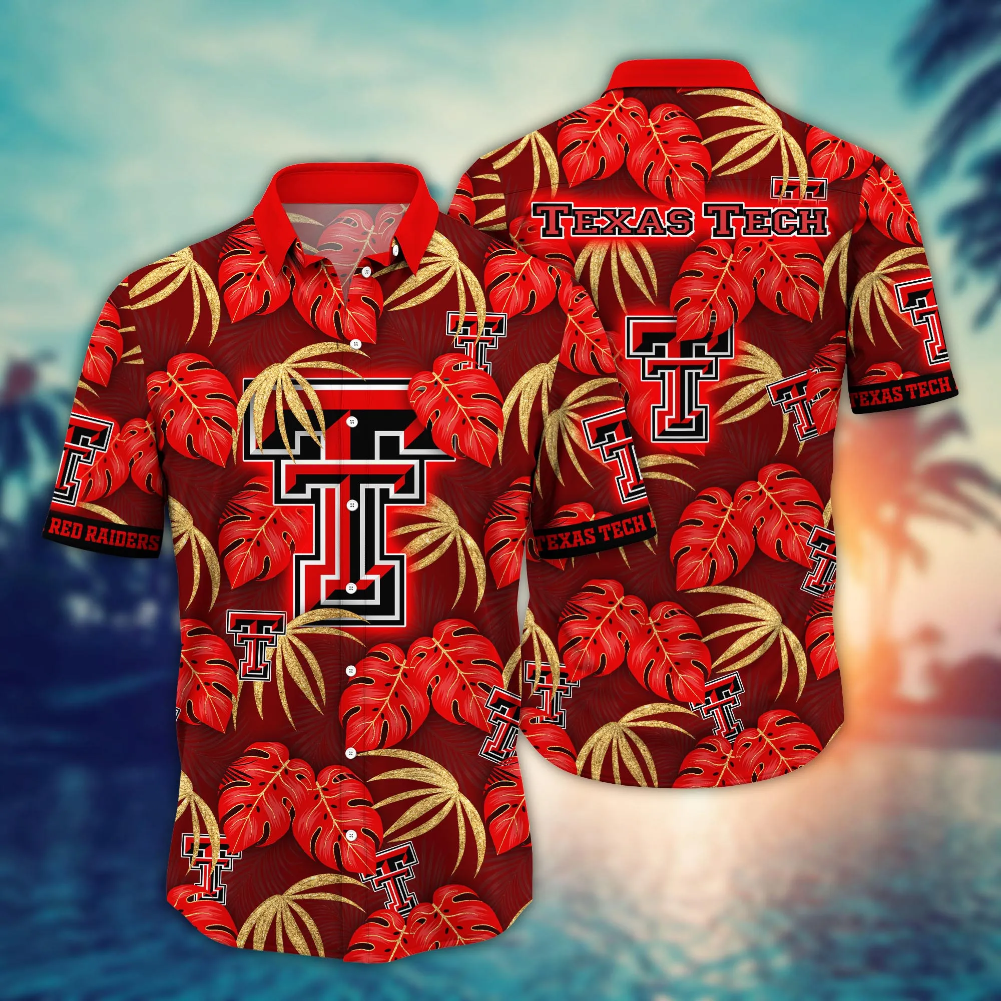 Texas Tech Red Raiders NCAA Hawaiian Shirt Warm Breezes Aloha Shirt