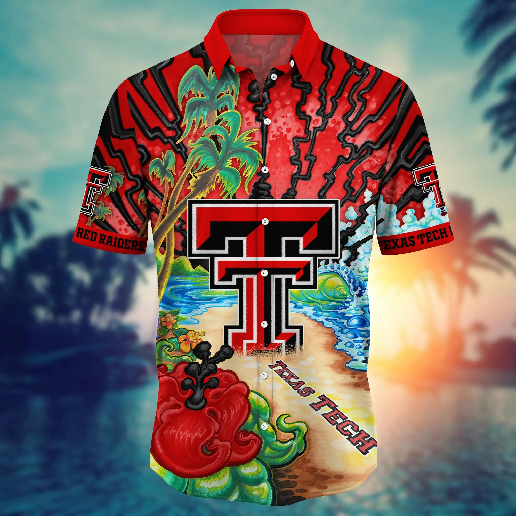 Texas Tech Red Raiders NCAA Hawaiian Shirt Warm Breezestime Aloha Shirt