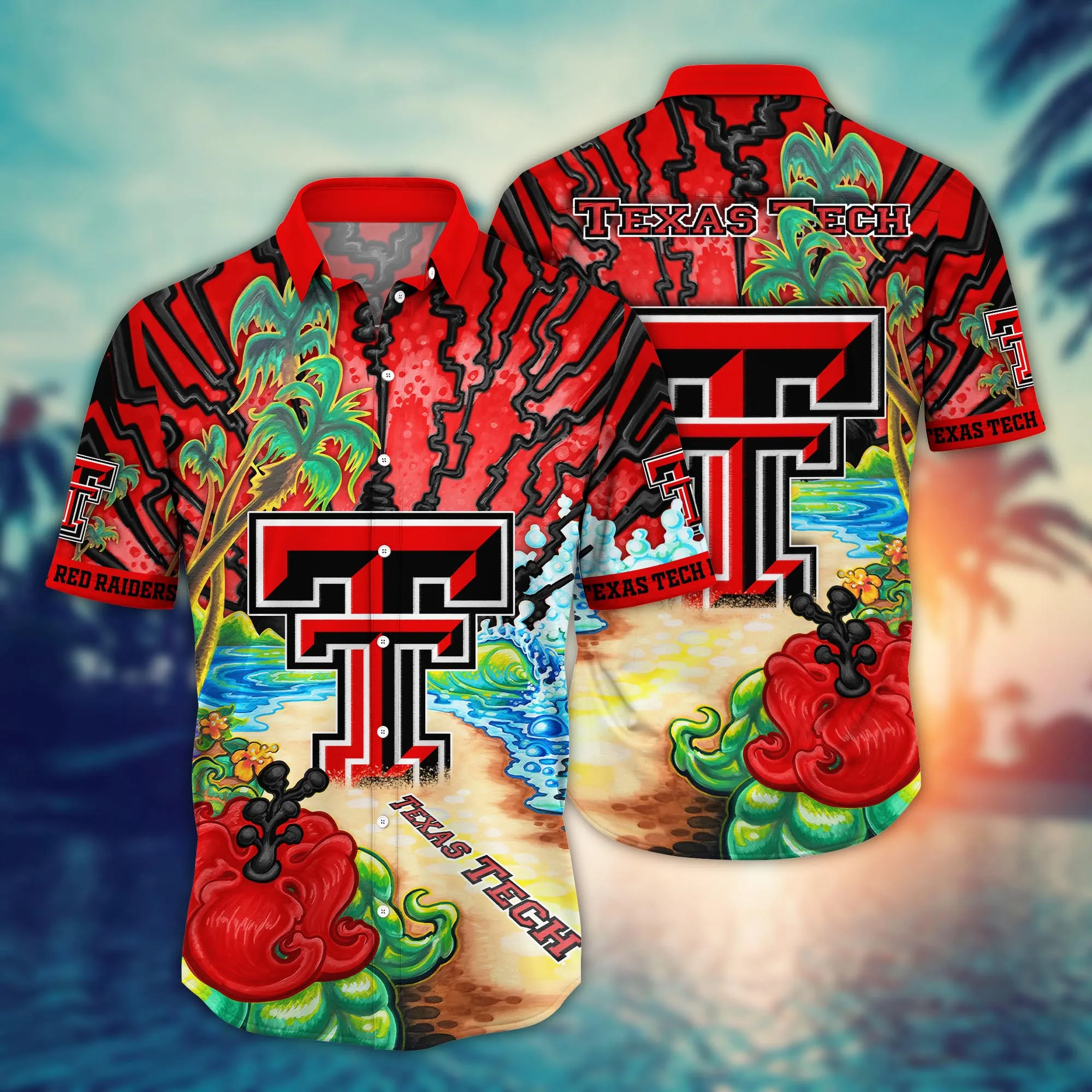 Texas Tech Red Raiders NCAA Hawaiian Shirt Warm Breezestime Aloha Shirt