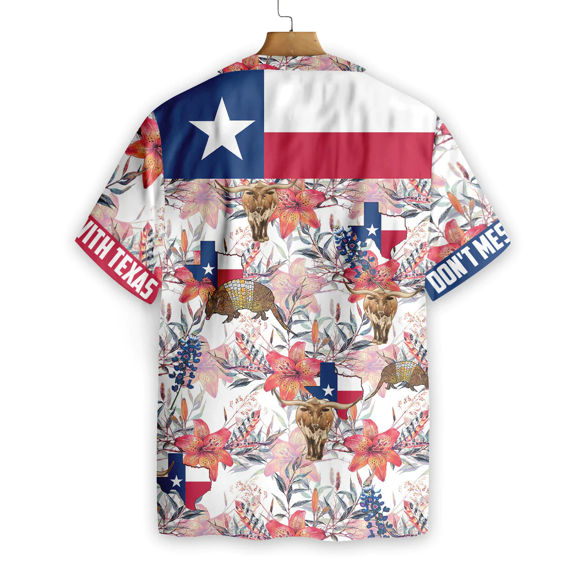 Texas Trendy Hawaiian Shirt Bluebonnet Longhorn, Trendy Hawaiian Shirts For Men, Women