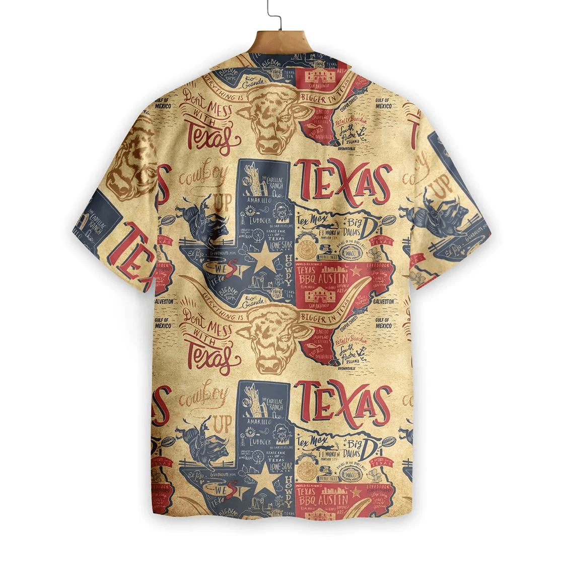 Texas Trendy Hawaiian Shirt Don?T Mess With Texas Longhorns, Trendy Hawaiian Shirts For Men, Women