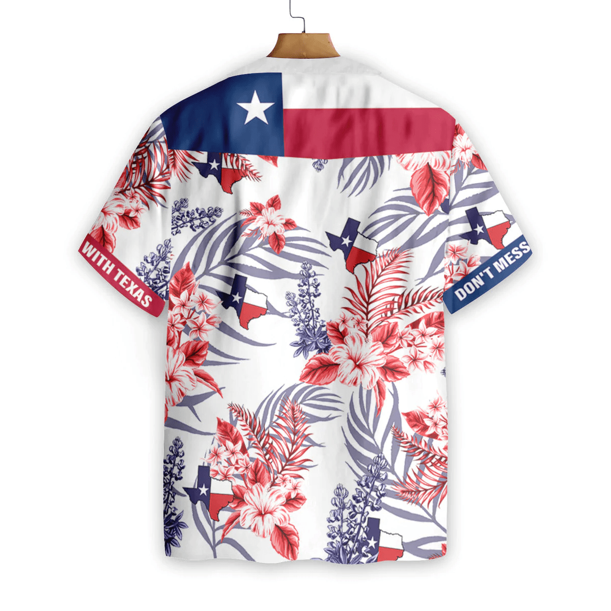 Texas Trendy Hawaiian Shirt Floral Bluebonnet Don’T Mess With, Trendy Hawaiian Shirts For Men, Women