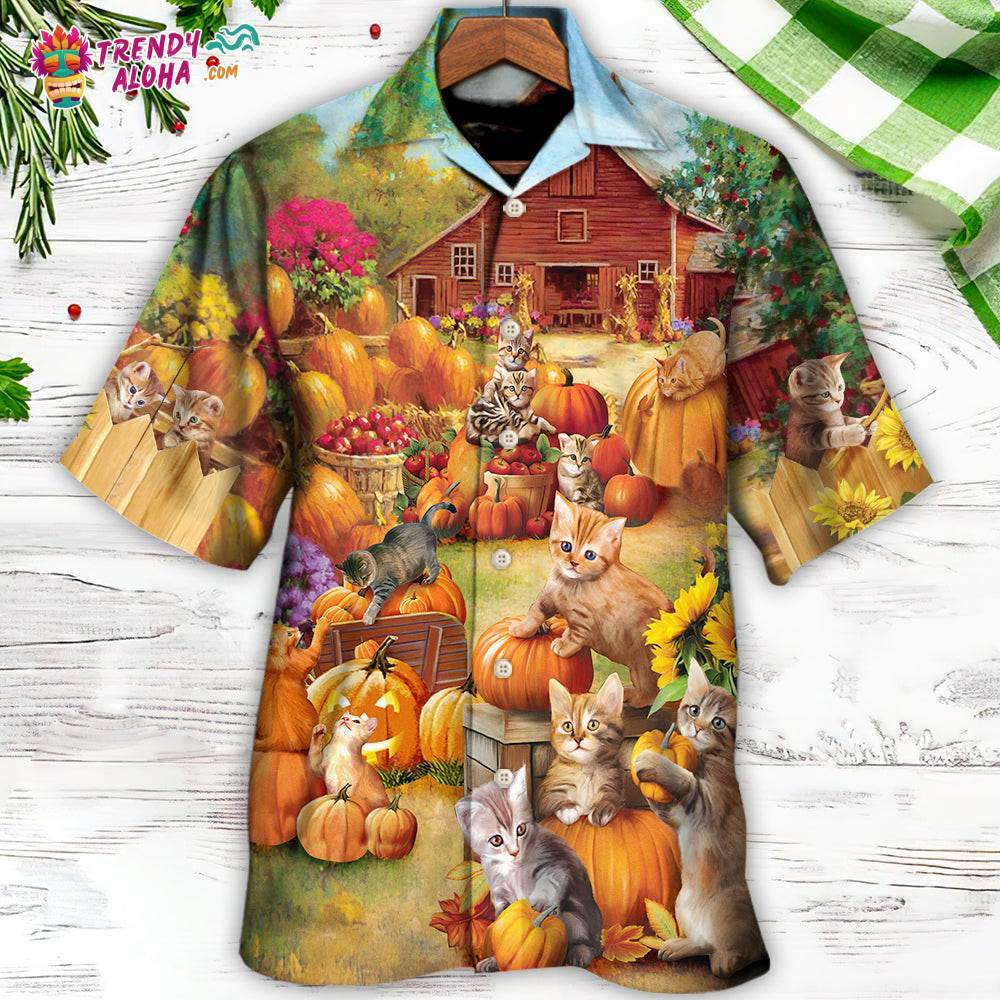 Thanksgiving Cat Wish You Happy Thanksgiving Hawaiian Shirt – Trendy Aloha