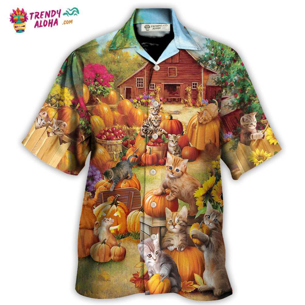 Thanksgiving Cat Wish You Happy Thanksgiving Hawaiian Shirt – Trendy Aloha