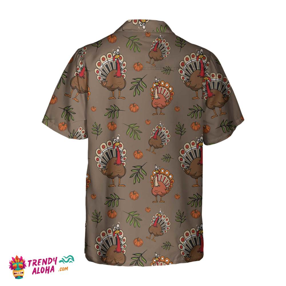 Thanksgiving Day Turkey Casual Thanksgiving Hawaiian Shirt, Funny Turkey Gift For Thanksgiving