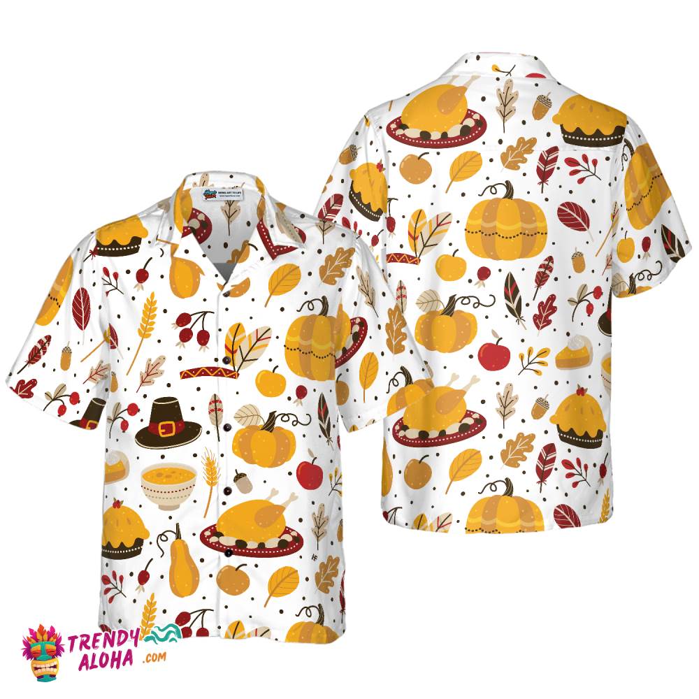 Thanksgiving Pattern Hawaiian Shirt