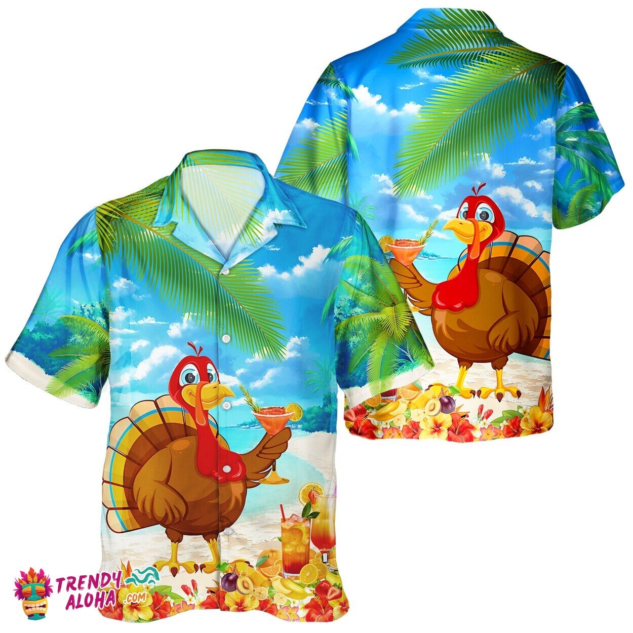 Thanksgiving Turkey Day Pumpkin Unisex Hawaiian Lover Shirt