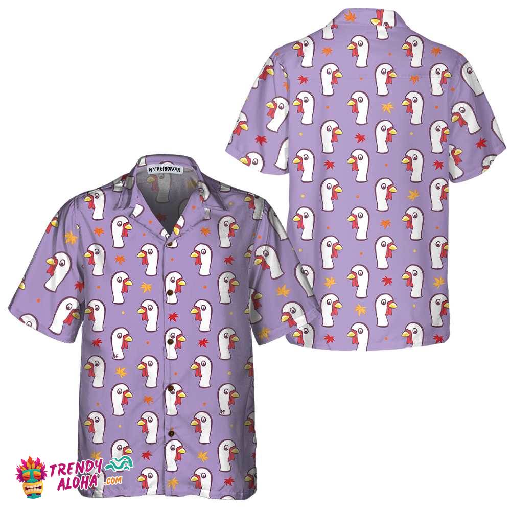 Thanksgiving White Turkey Hawaiian Shirt, Gobble Gobble Shirt, Best Gift For Thanksgiving Day